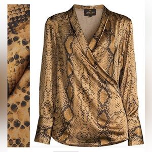 Saks -  Karmamia Women's Billie Snakeskin-Print Satin Blouse - - Size xs